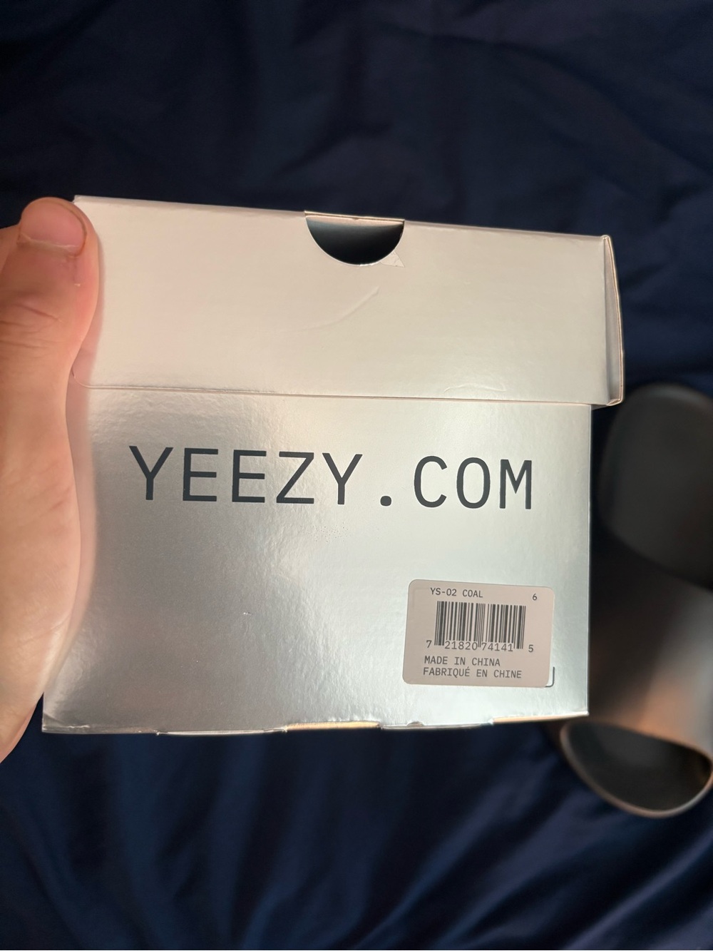 Yeezy Metallic Silver Box with Bold Black Logo - Picture 3 of 3
